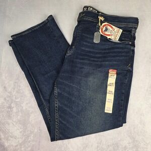 Devil Dog Dungarees Jeans Mens 40x32 Burke Medium Wash Athletic Fit Straight New